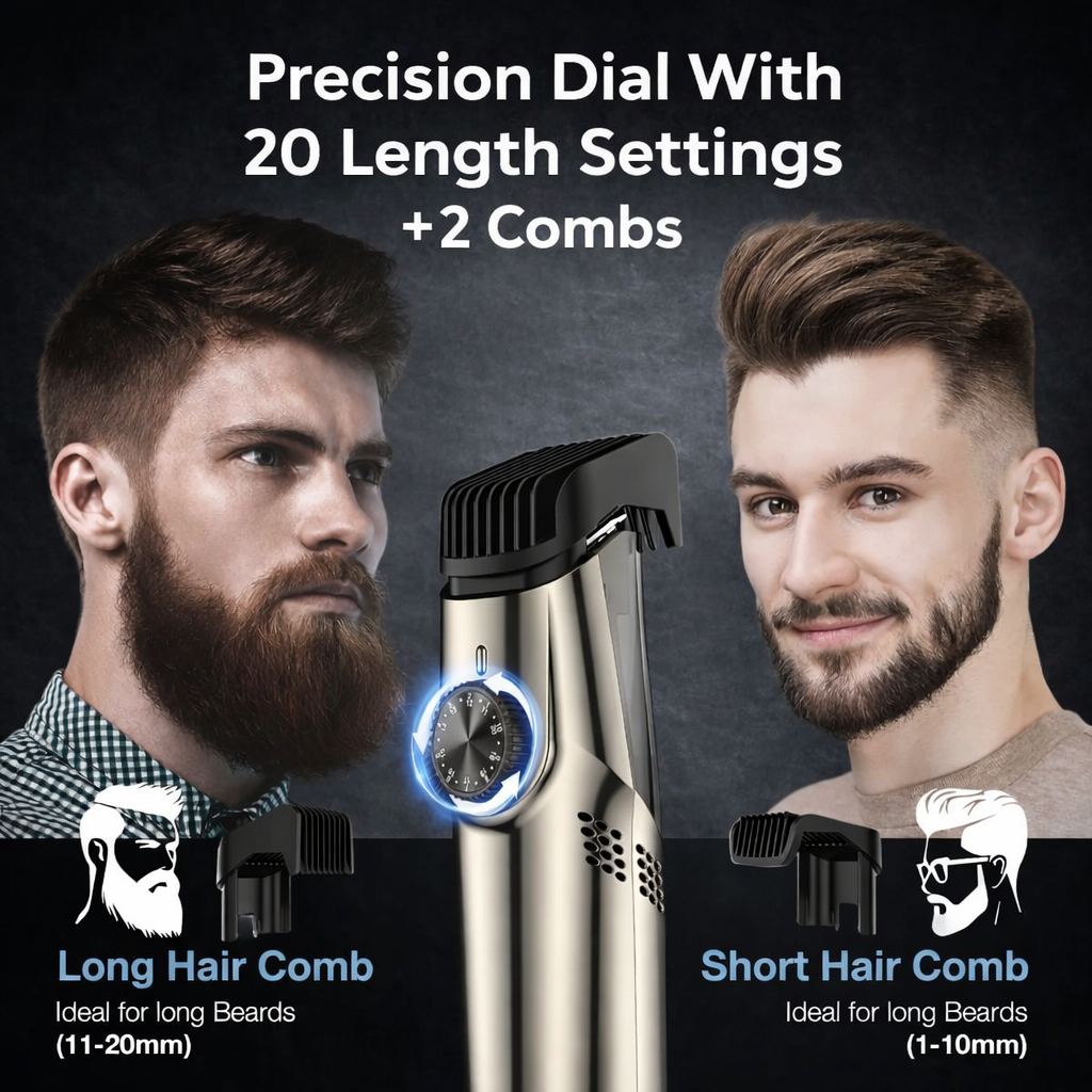 Vacuum Beard Trimmer for Men